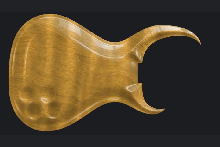 Matadaur in Vintage amber on Flame maple