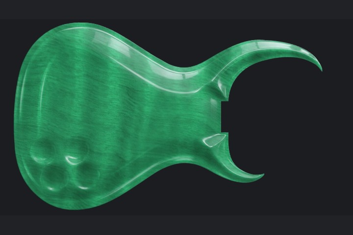 Matadaur in Emerald green on Flame maple