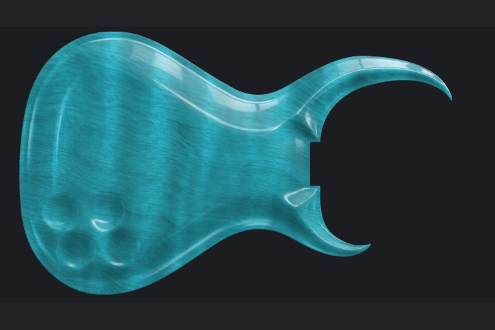 Matadaur in Ocean blue on Flame maple