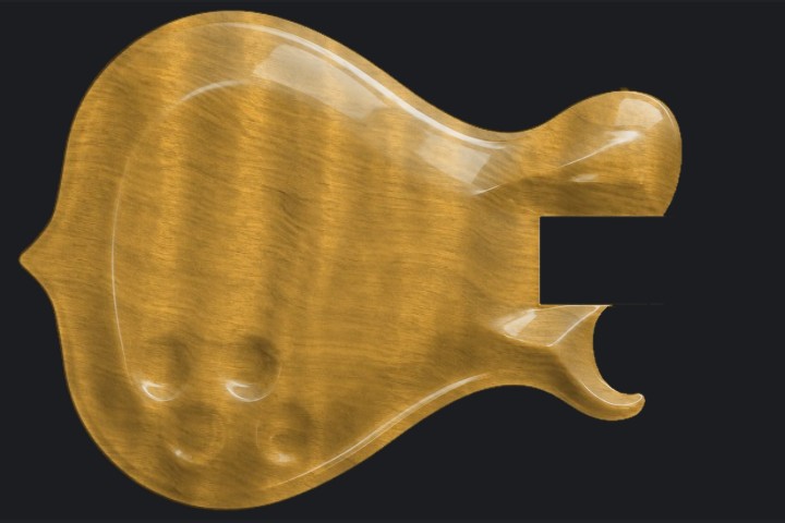 Oryx in Vintage amber on Flame maple