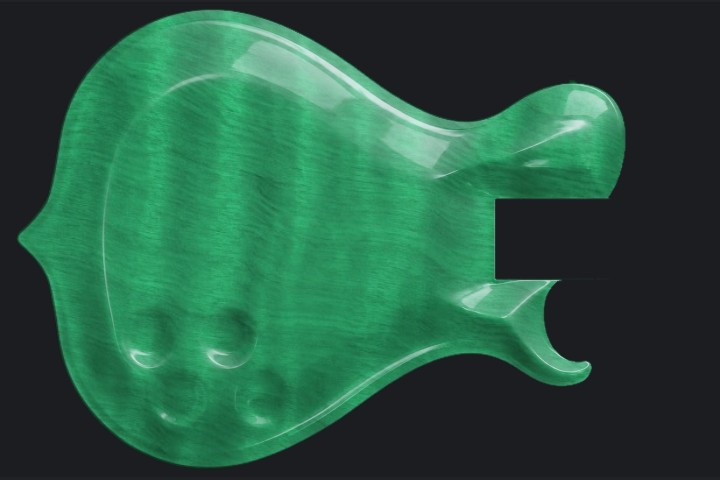 Oryx in Emerald green on Flame maple