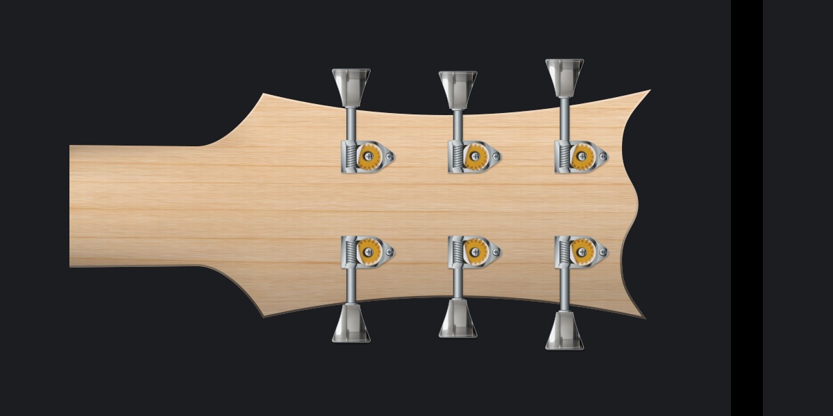 Sphyx rear headstock with Hipshot Classic Open Gear