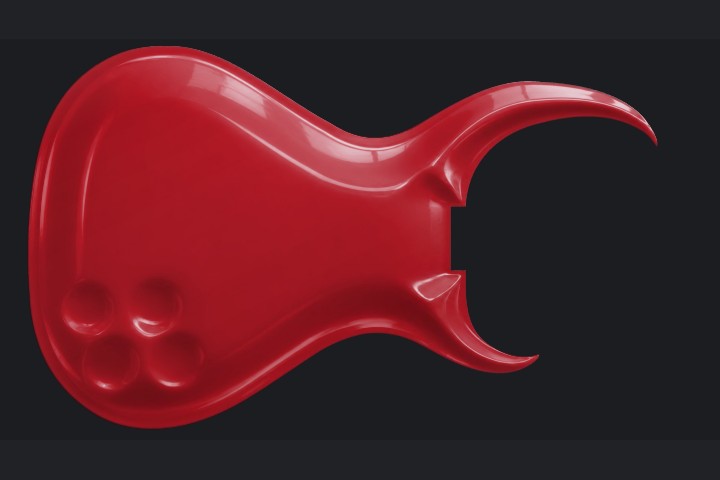 Matadaur in Racing red on Flame maple