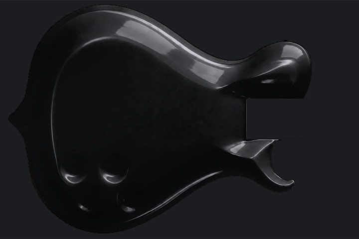 Oryx in Jet black on Flame maple