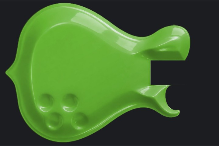 Oryx in Lime green on Flame maple