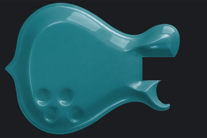 Oryx in Ocean teal on Flame maple