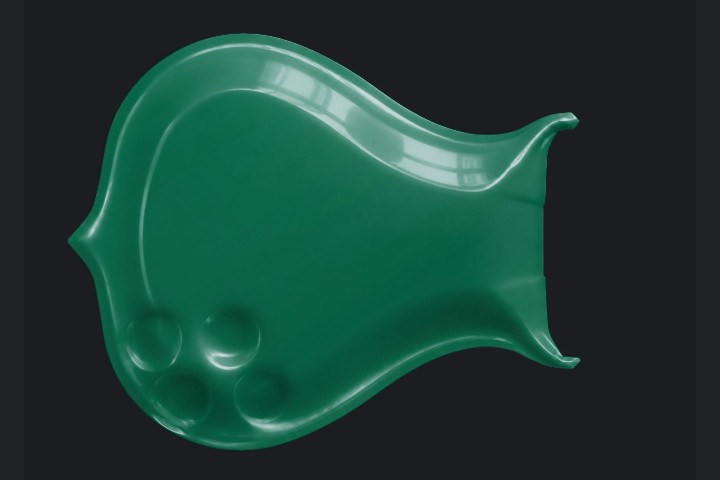 Sphyx in Emerald green on Flame maple